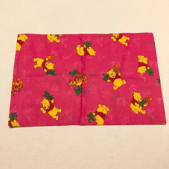Vtg 2 Winnie The Pooh Pillow Cases Hand Puppets Pink 22.5 x 14.5 - Picture 3 of 16